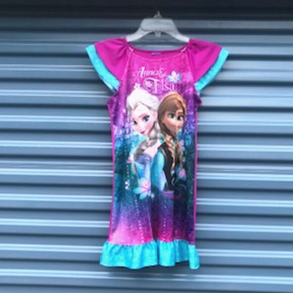 Frozen II - Anna & Elsa . Girls Dress {4-12} ............... Pre Owned - Picture 1 of 3